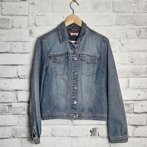 Santana Jeans Vintage Denim Jacket Women’s Large 90s Blue Jean Jacket